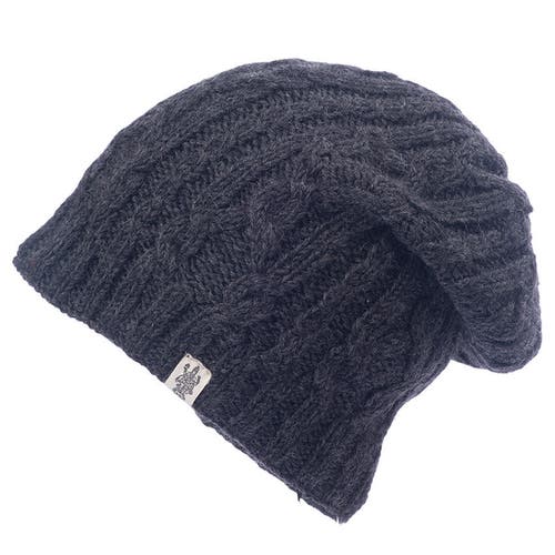 Nirvana Designs Alexander Cable Slouch In Charcoal