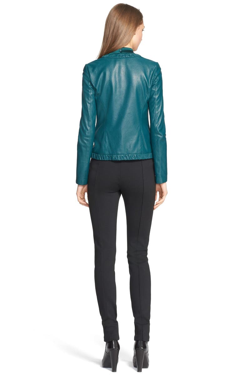 St. John Collection Perforated Nappa Leather Jacket, Alternate, color, 