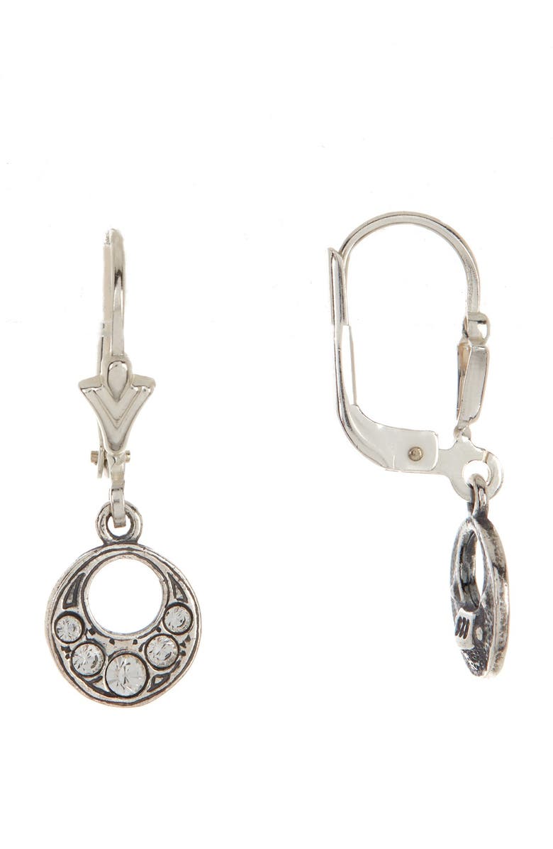 Argento Vivo Sterling Silver Sterling Silver CZ Open Circle Drop Earrings, Main, color, 