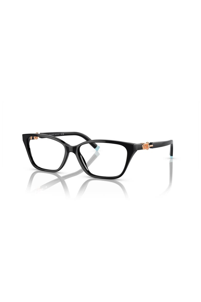 53mm Rectangle optical glasses, Main, color, Black