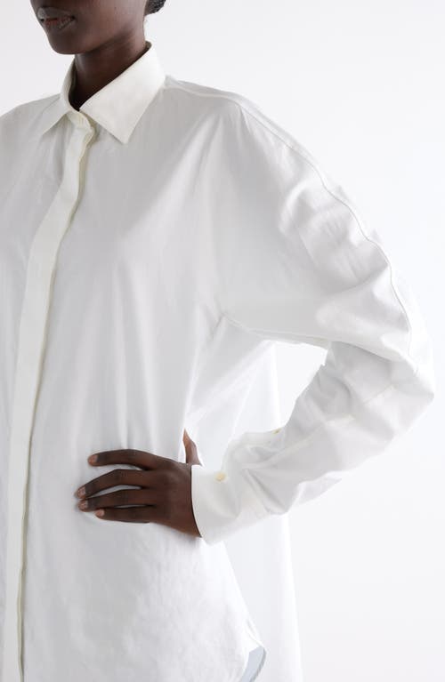 Givenchy Cocoon Cotton Poplin Button-up Shirt In White