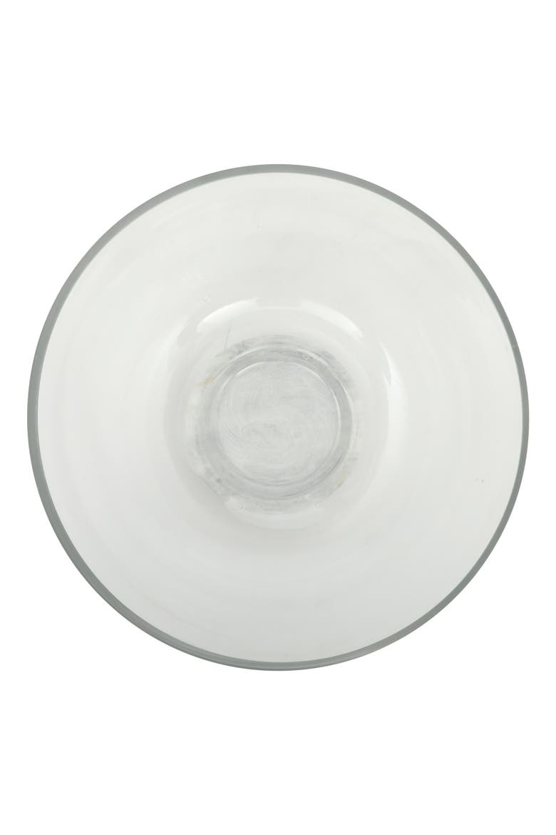 Wildgreens Glass Salad Bowl Set with Marble Base and Acacia Utensils, Alternate, color, clear