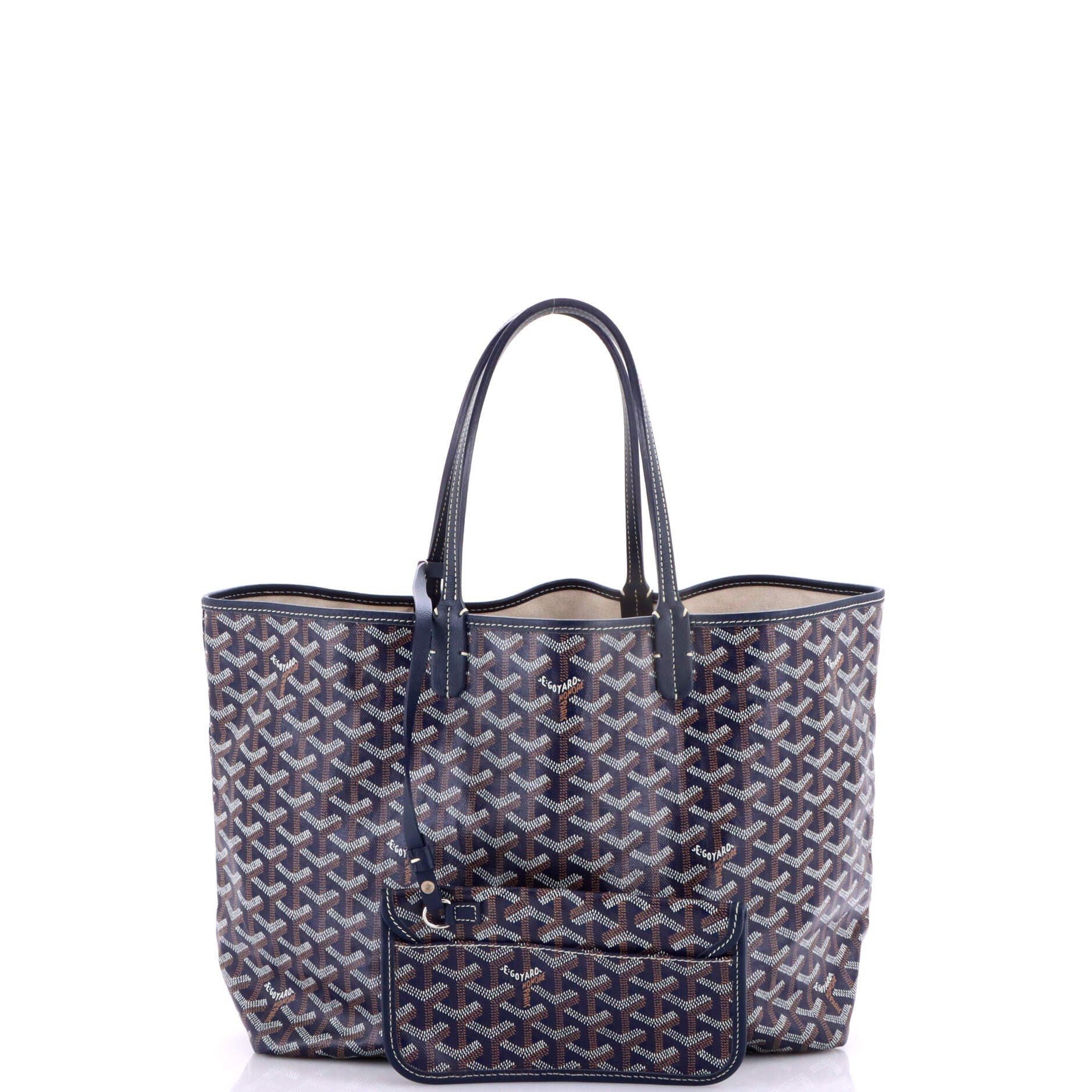Pre-Owned Goyard Saint Louis Tote Coated Canvas PM, Alternate, color, Blue