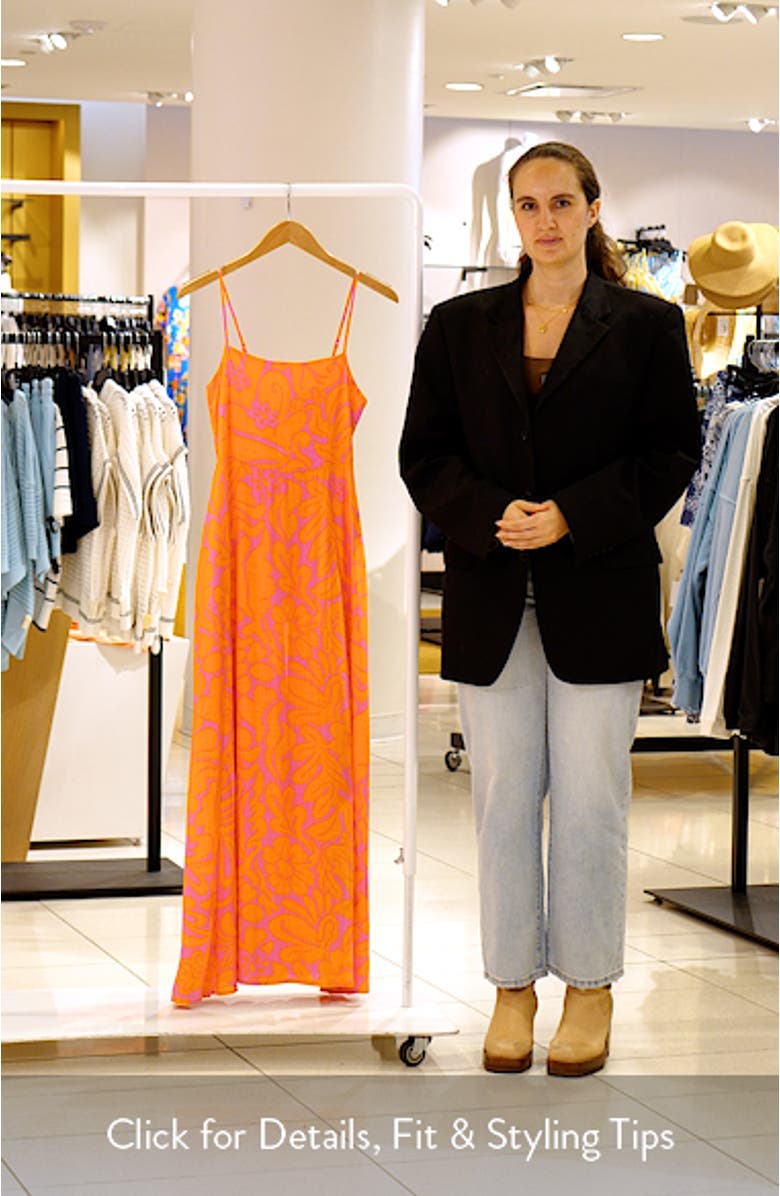 Kaci Floral Vin Smocked Maxi Dress, sales video thumbnail