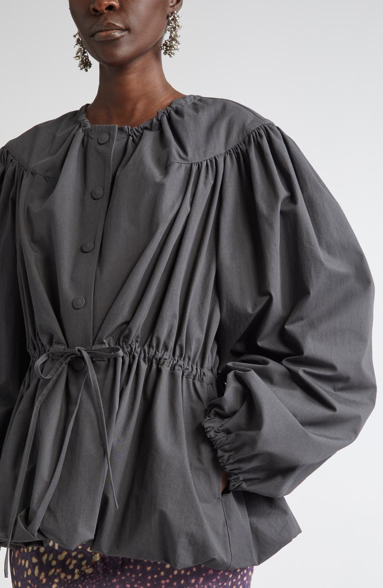 Dries Van Noten Vatner Bubble Hem Cotton Jacket, Alternate, color, 