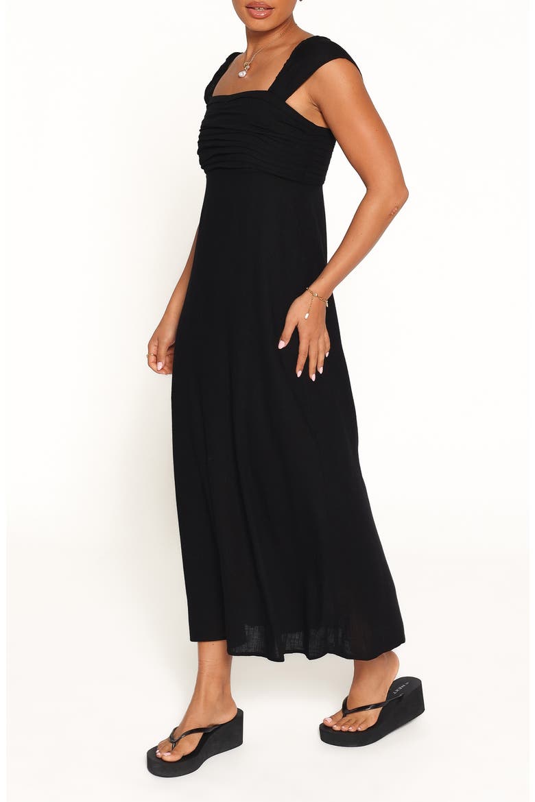 Sirene Midi Dress, Alternate, color, BLACK