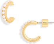Electric Picks Breeze Faux Pearl Hoop Earrings