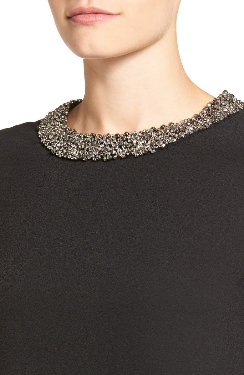Halogen<sup>®</sup> Embellished Neck Shift Dress, Alternate, color, 