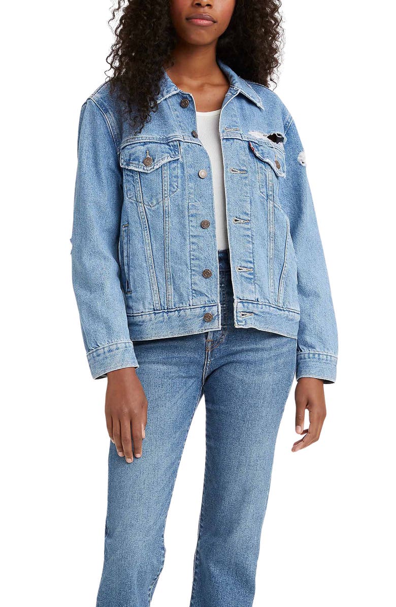 Levi's<sup>®</sup> LEVIS Ex-Boyfriend Trucker Jacket, Main, color, 