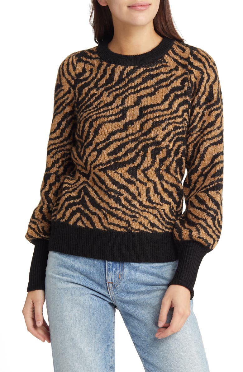 VERO MODA Jacquard Long Sleeve Sweater, Main, color,