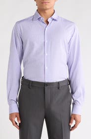 Nautica Slim Fit Gingham Stretch Dress Shirt