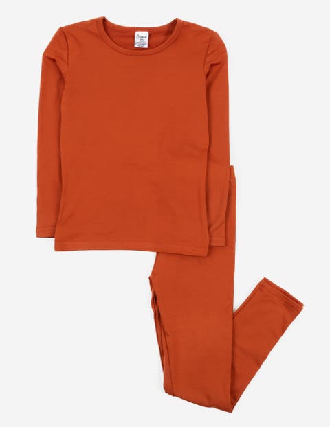 Two-Piece Thermal Long Sleeve Solid Pajamas (Toddler, Little Kid & Big Kid)