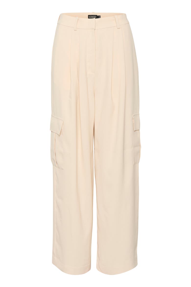 Shirley Wide Legs Cargo Trousers, Alternate, color, Sandshell