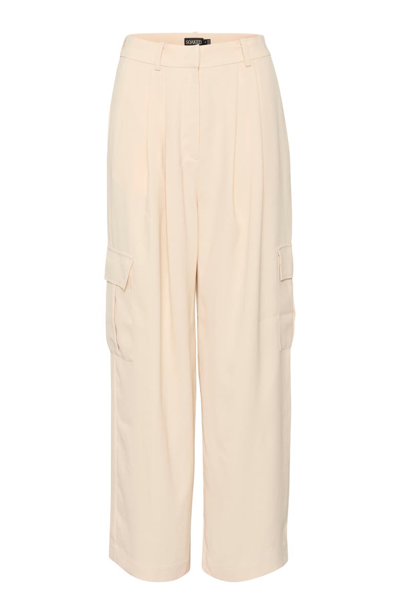 Soaked in Luxury Shirley Wide Legs Cargo Trousers, Alternate, color, Sandshell