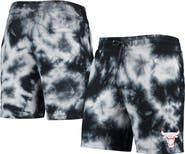 New Era Men's New Era Black Chicago Bulls Fleece Tie-Dye Shorts
