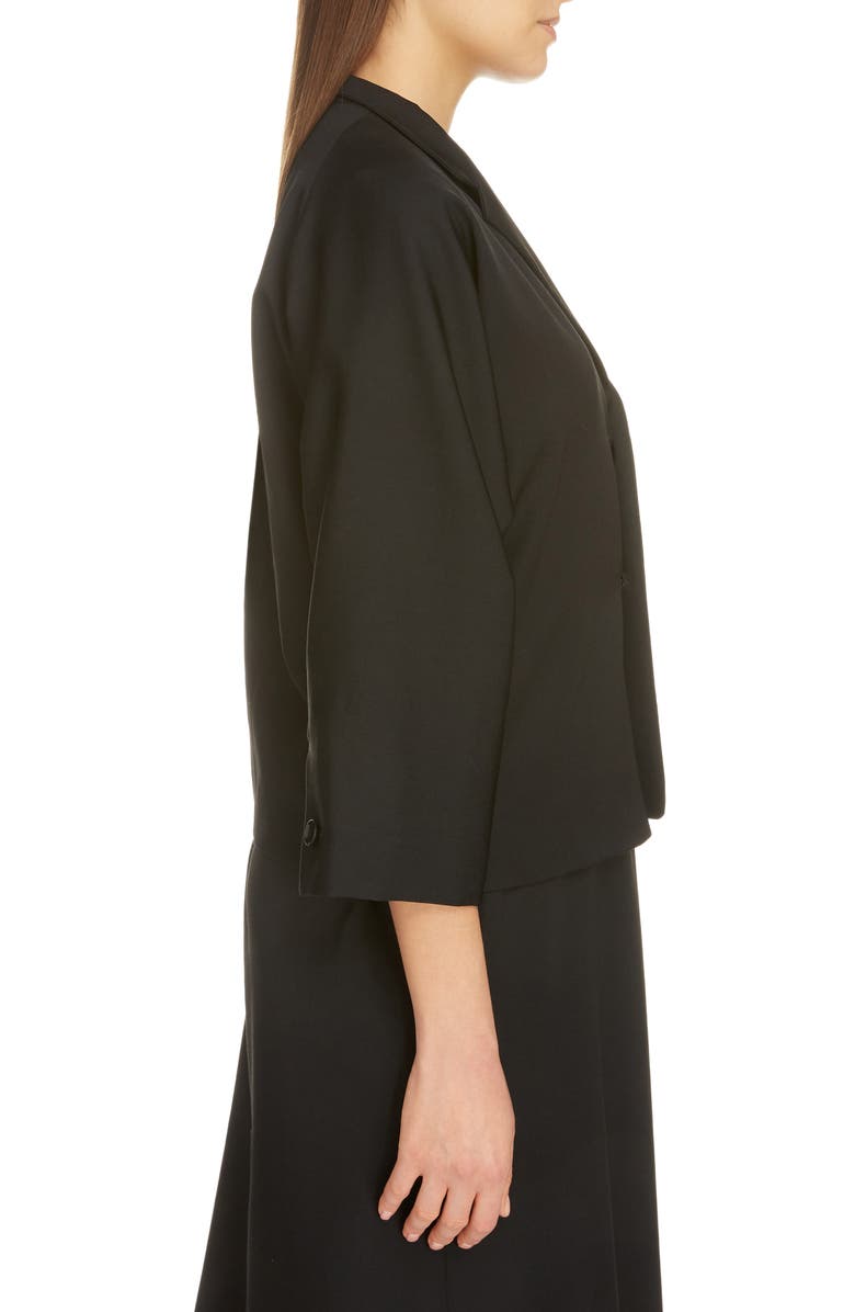 Y's by Yohji Yamamoto Wool Gabardine Jacket, Alternate, color, 