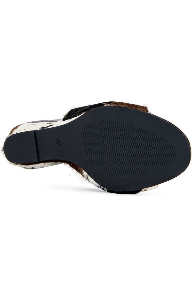 AZALEA WANG VASA-COW CALF HAIR WEDGE SANDAL - BROWN MULTI / 6 / WEDGE, Alternate, color, Cow