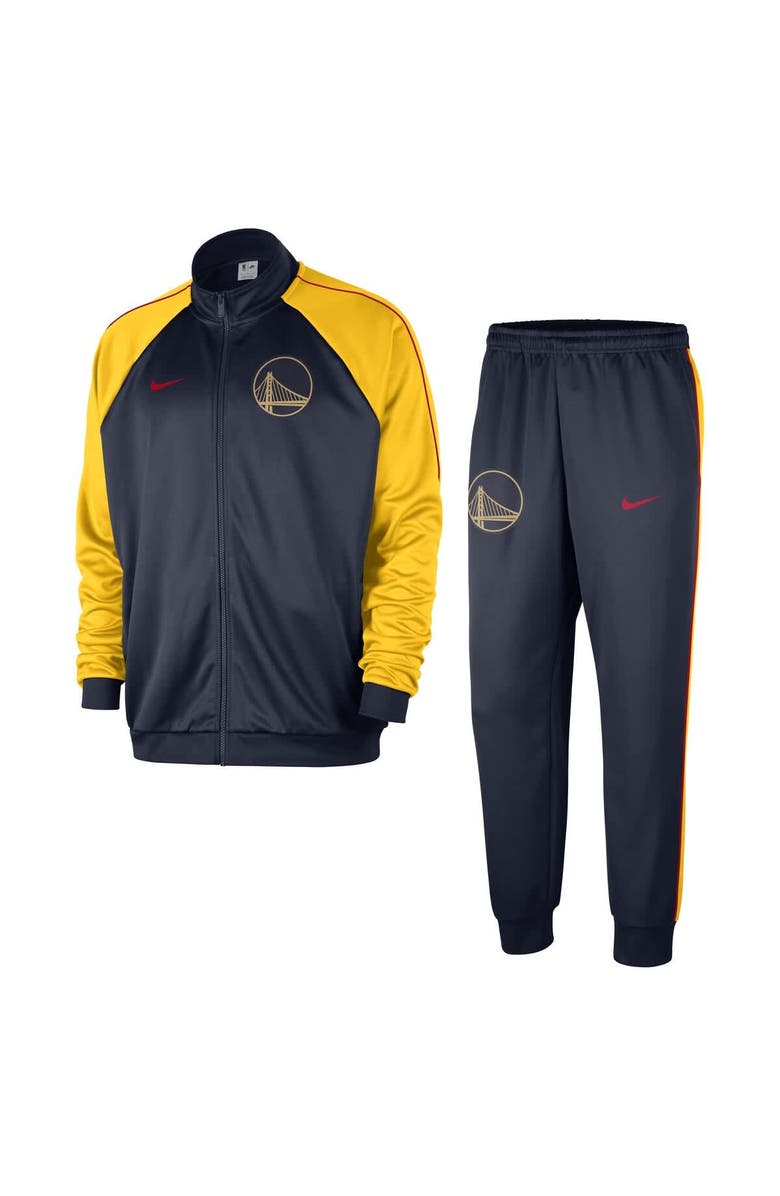 Nike Men's Nike Navy Golden State Warriors 2024/25 City Edition Lightweight Full-Zip Jacket & Pants Set, Main, color, Navy
