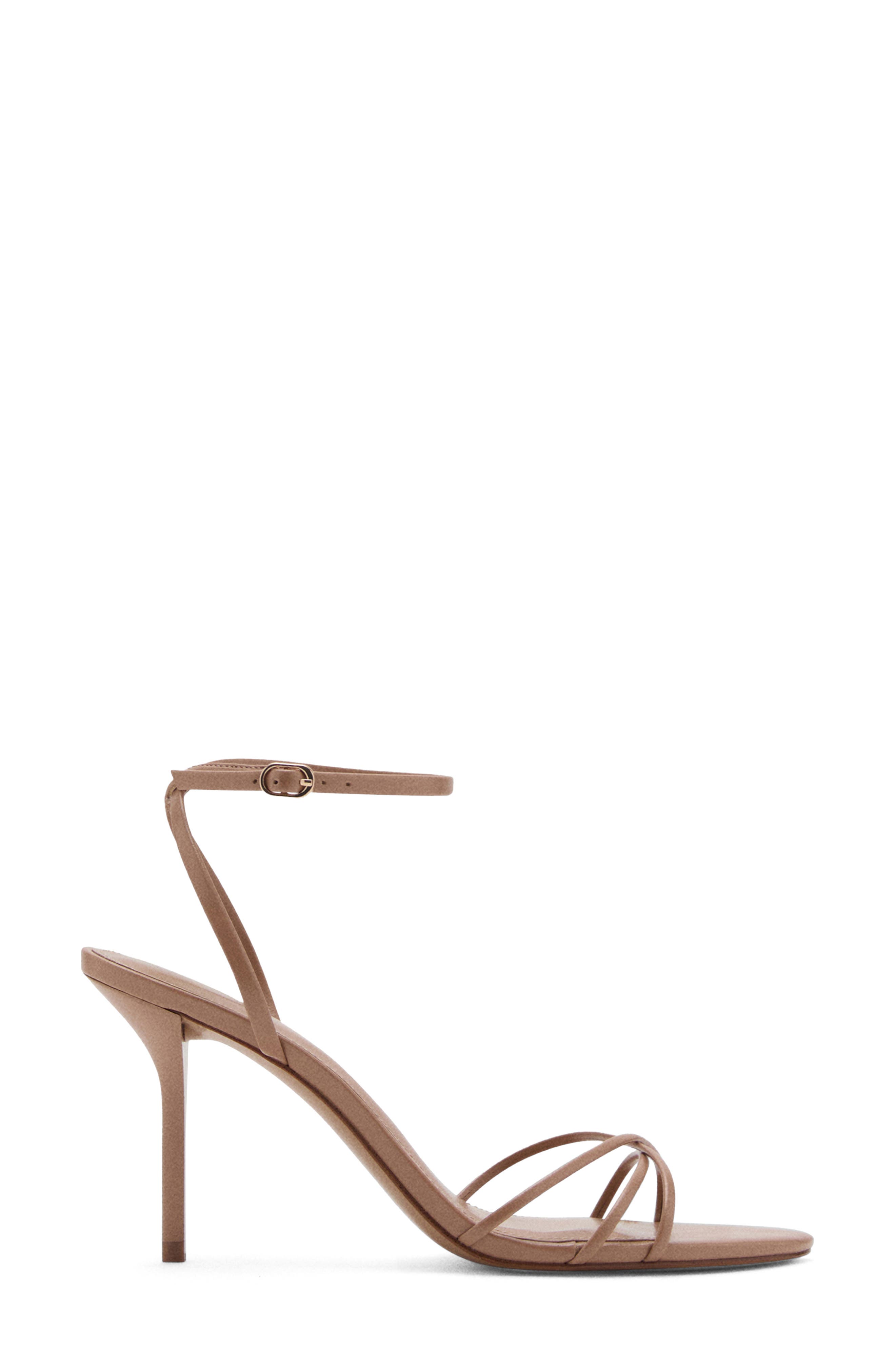 MANGO Ankle Strap Sandal, Alternate, color, Beige