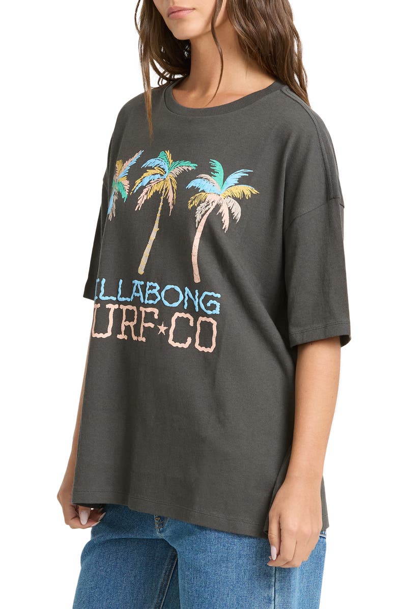Billabong Found in Paradise Oversize Graphic T-Shirt, Alternate, color, Off Black