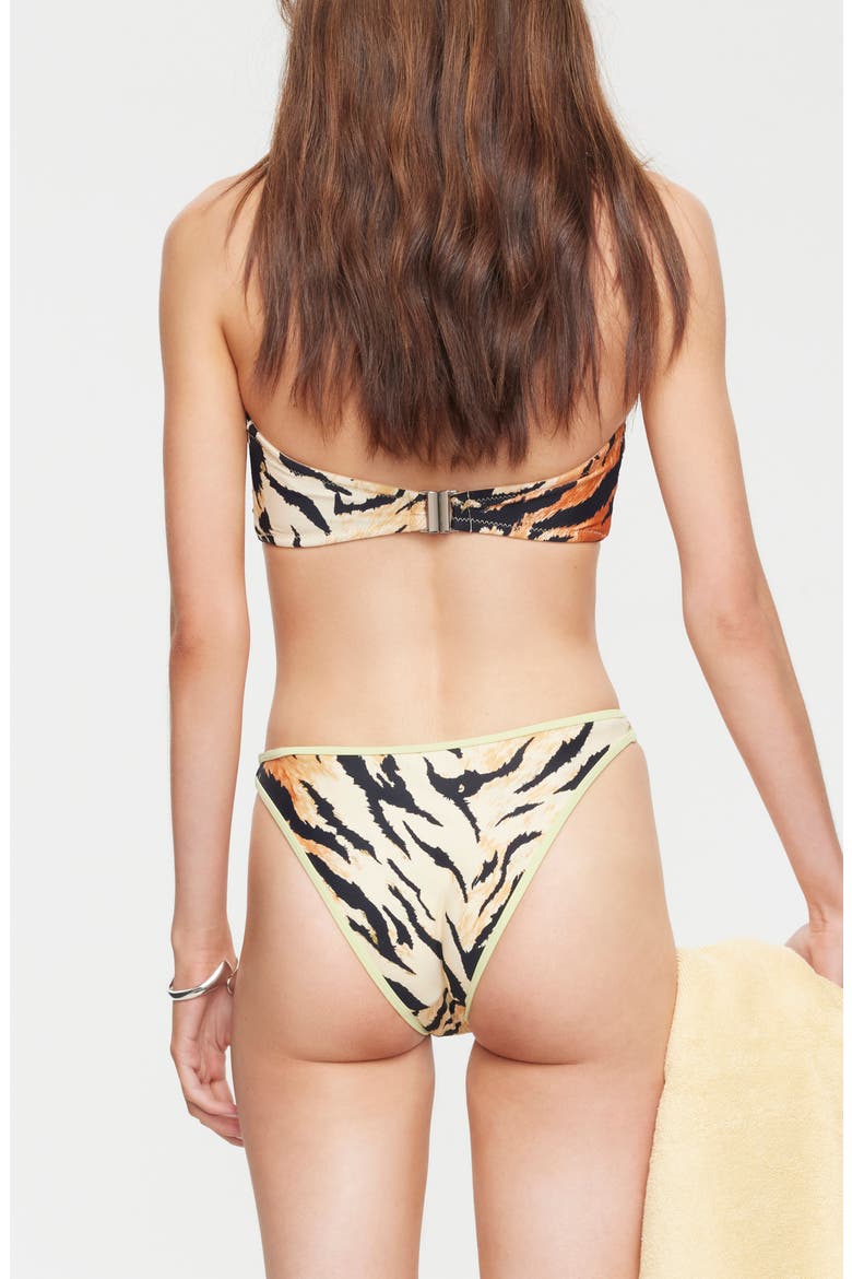 Bella Tiger Print High Cut Cheeky Bikini Briefs, Alternate, color, TIGER