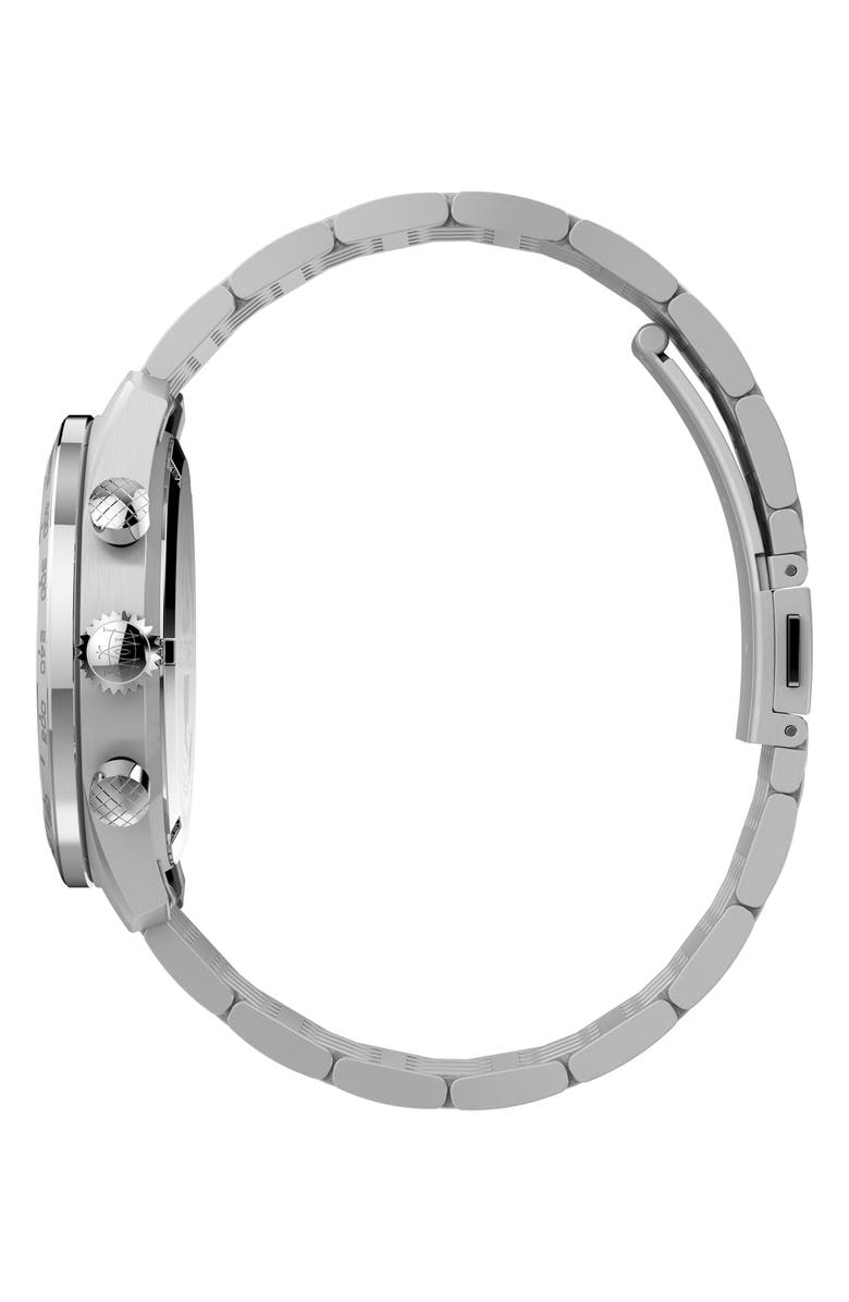 Timex<sup>®</sup> Waterbury Dive Chronograph Bracelet Watch, 41mm, Alternate, color, Silver/ Silver/ Silver