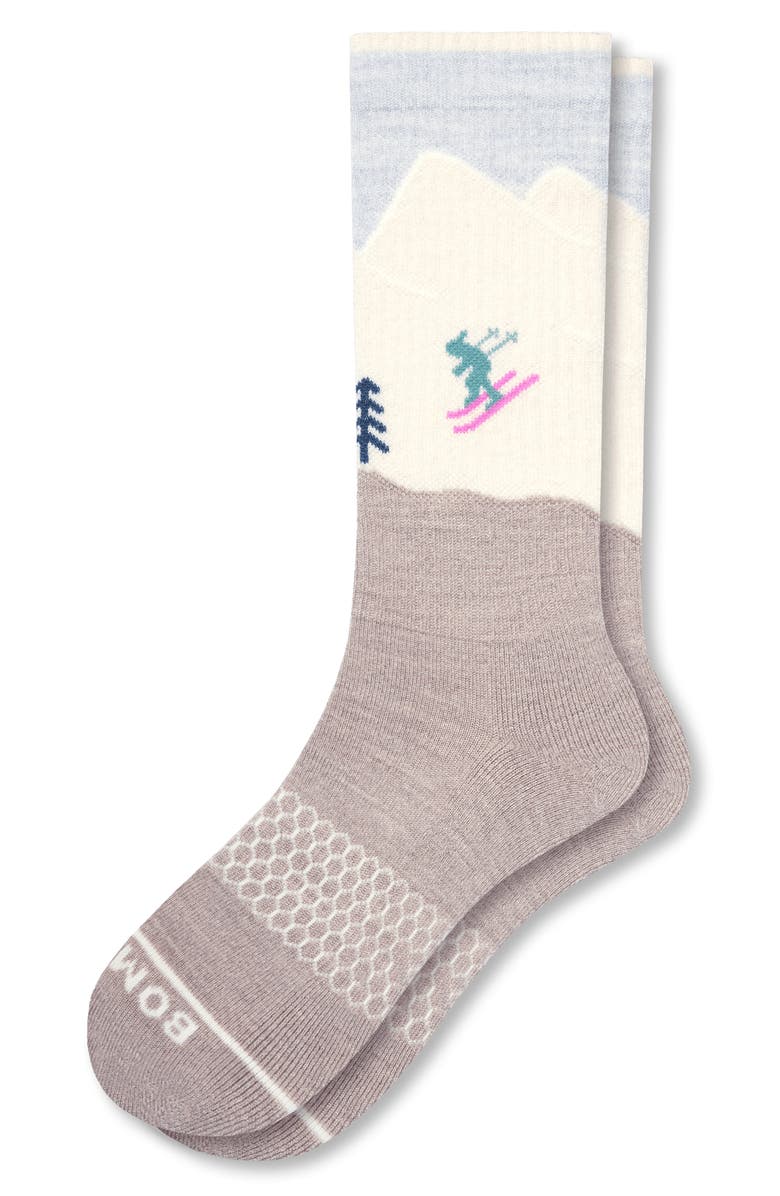 Bombas Landscape Merino Wool Blend Crew Socks, Main, color, 