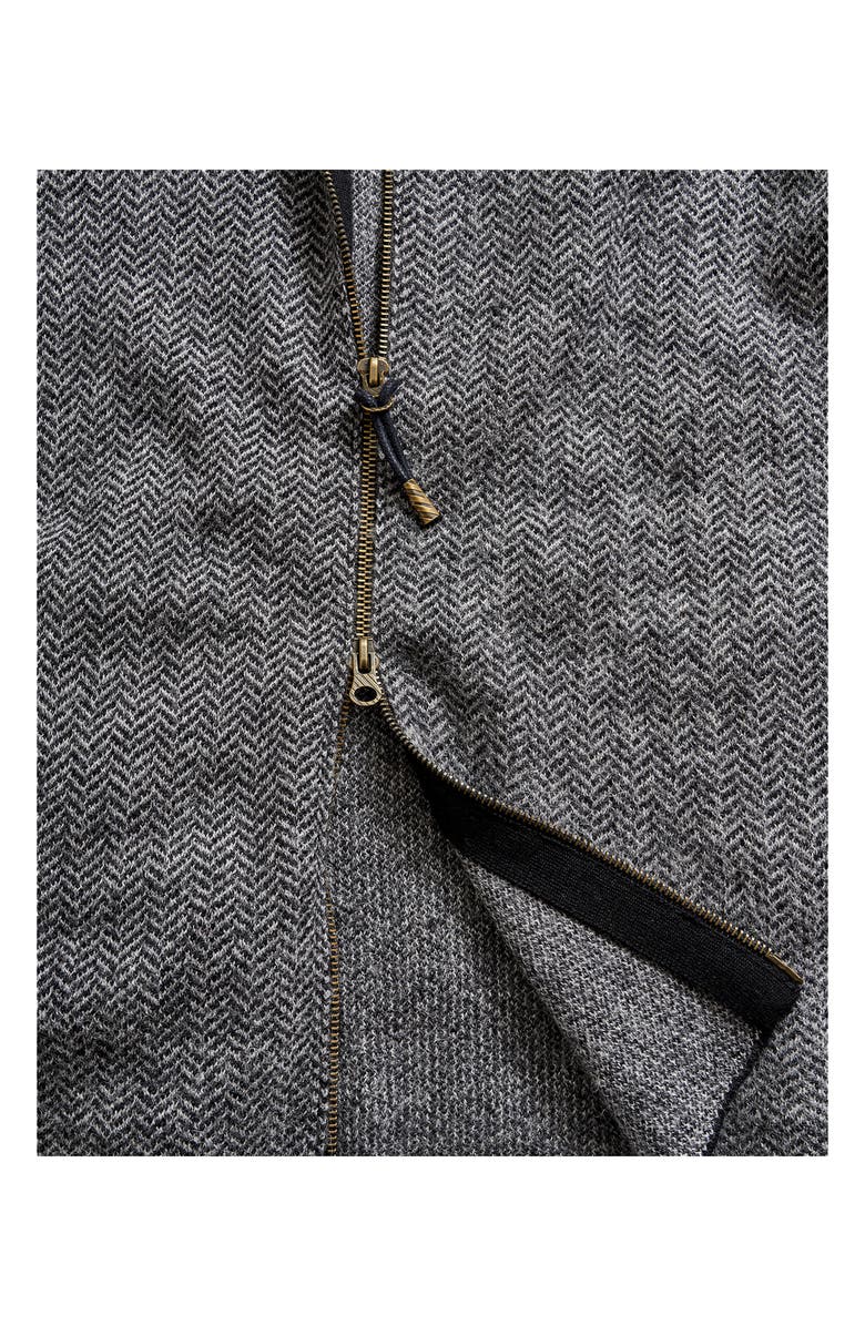 Billy Reid Herringbone Jacquard Baby Alpaca Track Jacket, Alternate, color, 