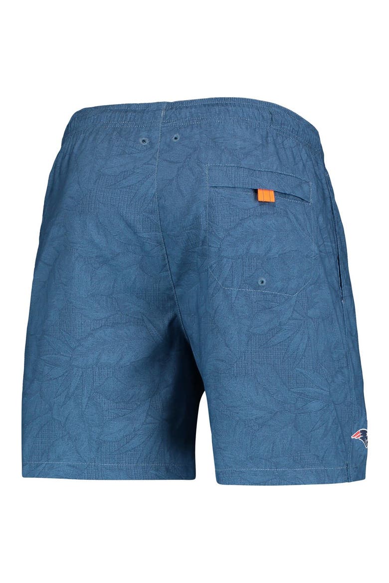 Men's Tommy Bahama Navy New England Patriots Naples Layered Leaves Swim Trunks, Alternate, color, Navy