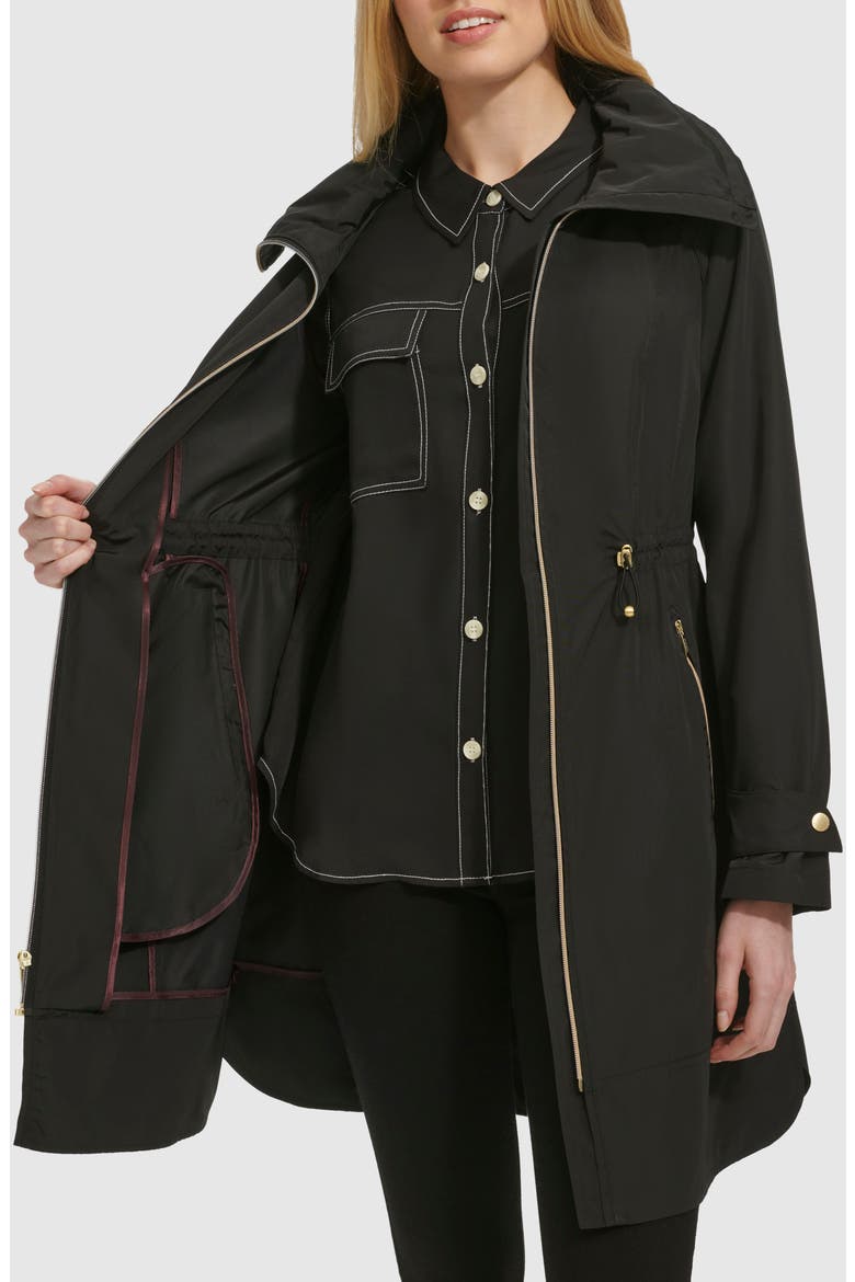 Travel Packable Hooded Rain Jacket, Alternate, color, BLACK