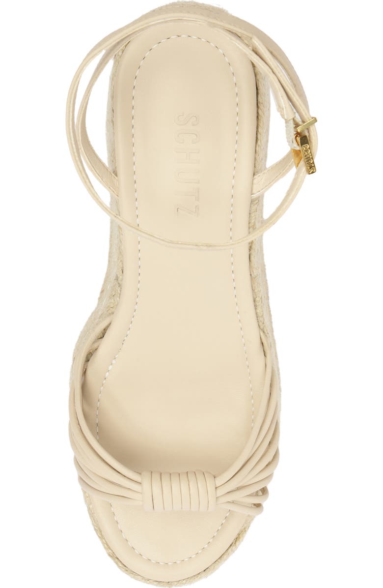 Schutz Livia Platform Wedge Sandal, Alternate, color, Off White