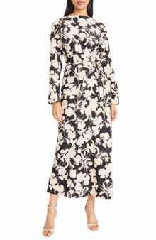 DONNA MORGAN FOR MAGGY Floral Long Sleeve Maxi Dress