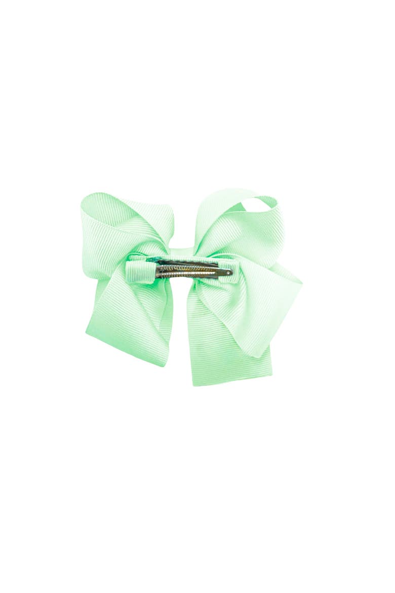 Rainbow Shamrock Hair Bow, Alternate, color, Green