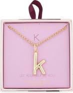 Leith Lowercase Initial Bubble Pendant Necklace