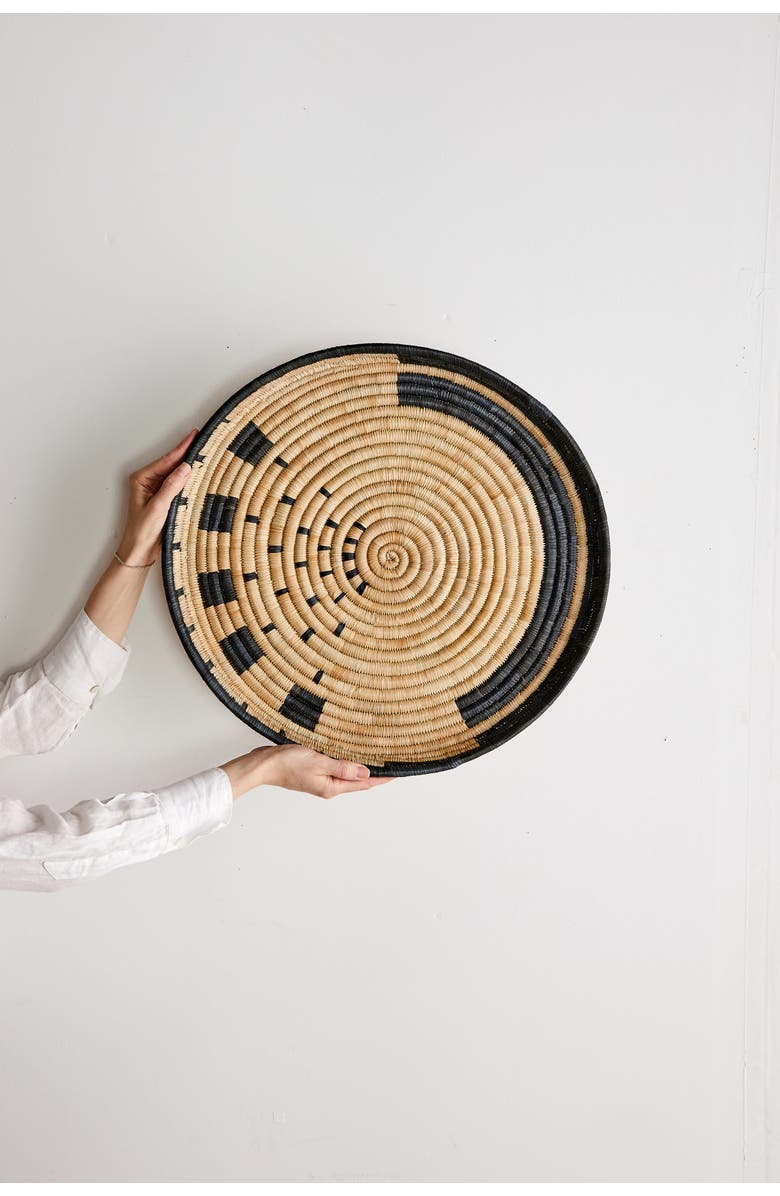 kanju Interiors Mawa Woven Wall Disc, Main, color, Natural
