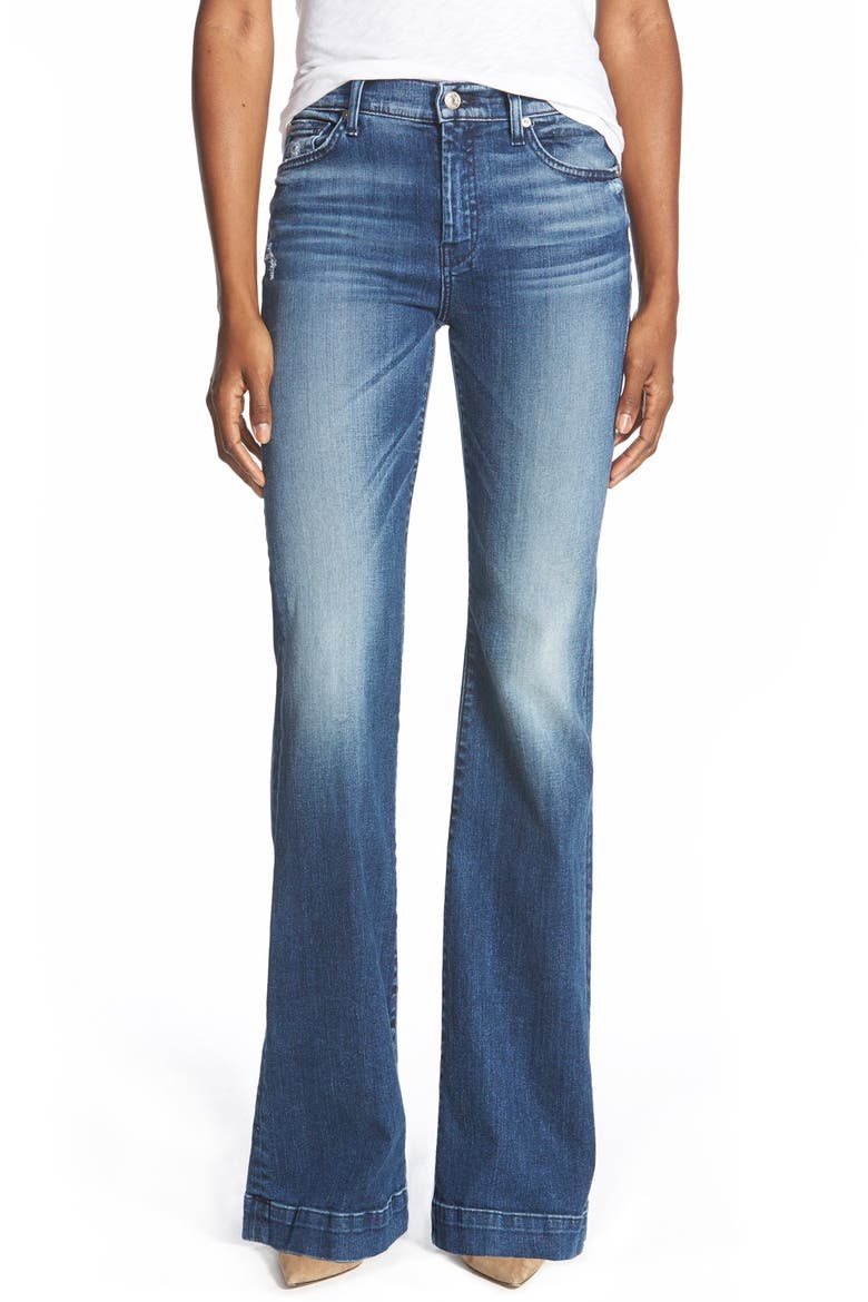 7 For All Mankind® b(air) Tailorless Dojo Wide Leg Jeans, Main, color, LAKE BLUE