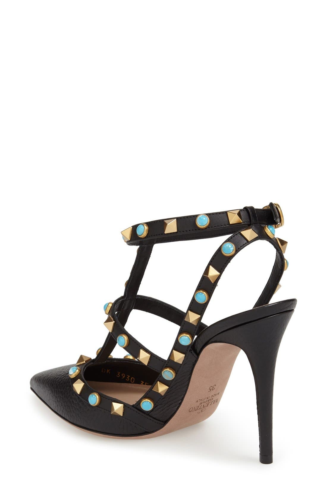 Valentino Garavani Valentino 'Rockstud' T-Strap Pump, Alternate, color, 