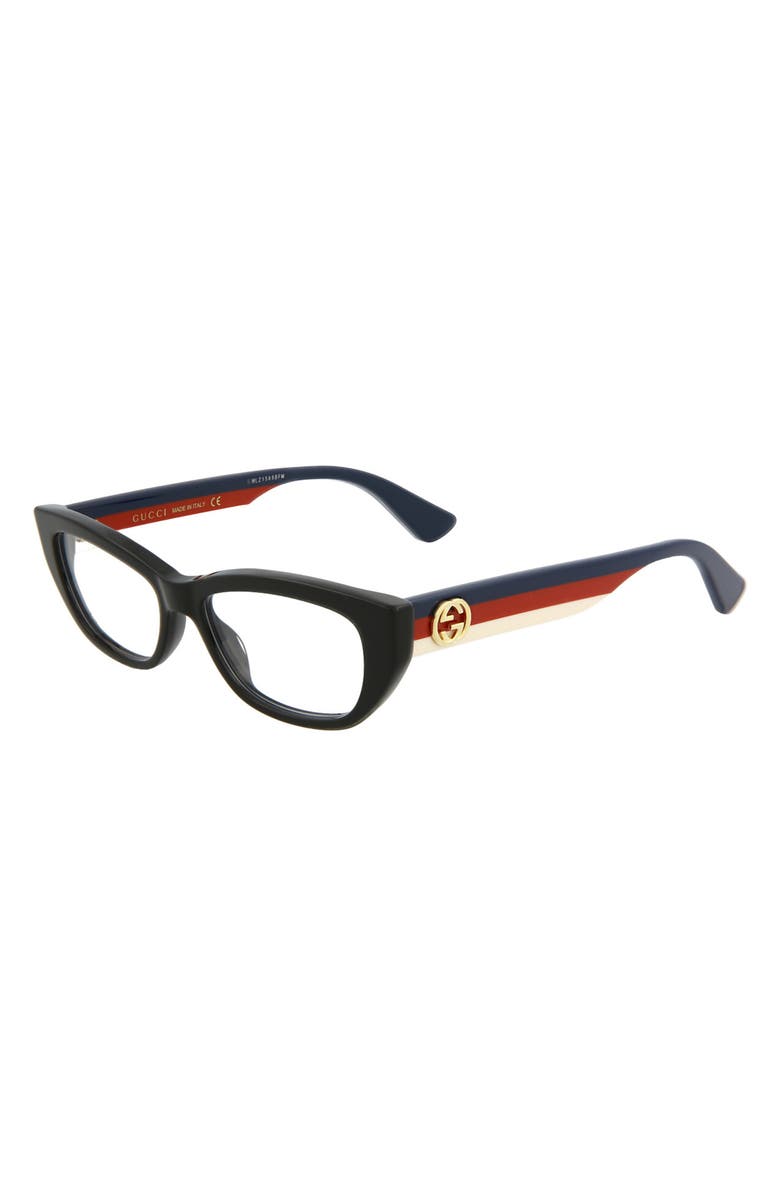 Gucci 48mm Rectangle Optical Frames, Alternate, color,