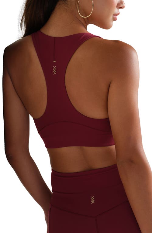 Rhone Revive Sports Bra In Burgundy