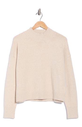Truth Mock Neck Pullover Sweater In Neutral