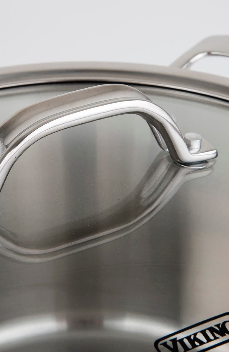 Viking Contemporary 3.4-Quart Stainless Steel Sauce Pan with Lid, Alternate, color, 