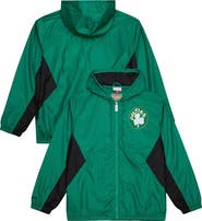 Mitchell & Ness Men's Mitchell & Ness Kelly Green Boston Celtics Playmaker Full-Zip Hooded Windbreaker Jacket