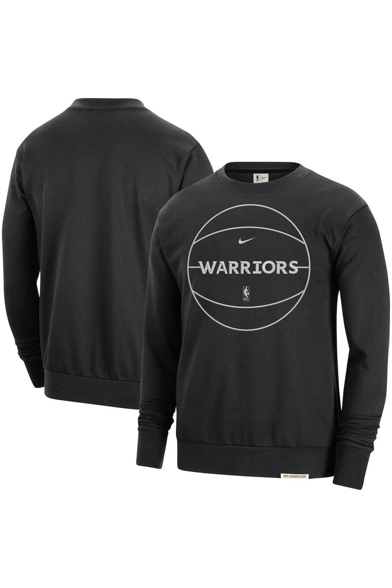 Men's Nike Black Golden State Warriors 2023/24 Authentic Standard Issue Travel Performance Pullover Sweatshirt, Main, color, Black
