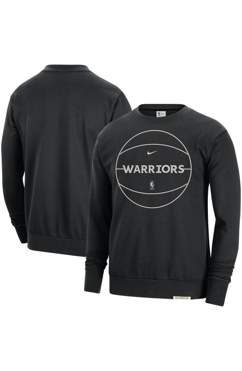 Nike Men's Nike Black Golden State Warriors 2023/24 Authentic Standard Issue Travel Performance Pullover Sweatshirt, Main, color, Black