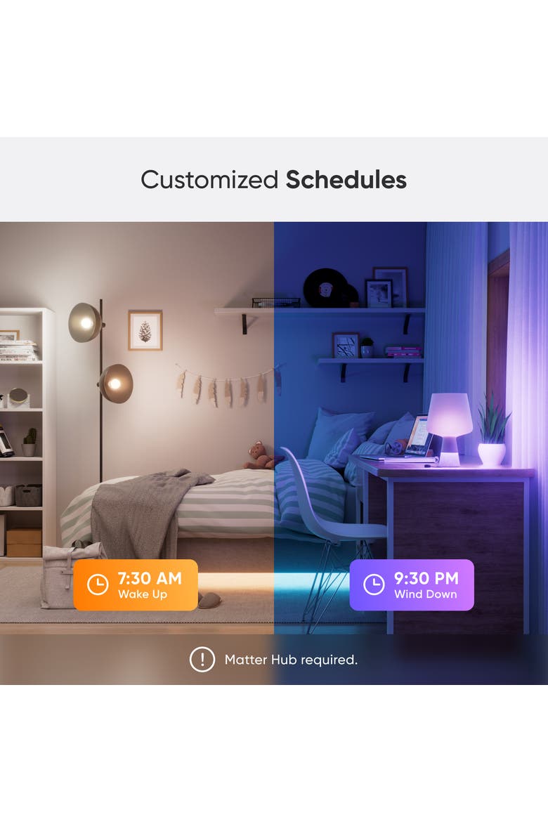 Caveman Matter & Wi-Fi A19 Smart LED Light Bulb, Alternate, color, Multicolor