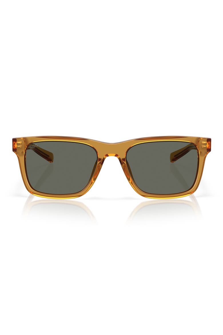 Tybee 55mm Polarized Rectangular Sunglasses, Main, color, SUN RAY / GRAY 580G
