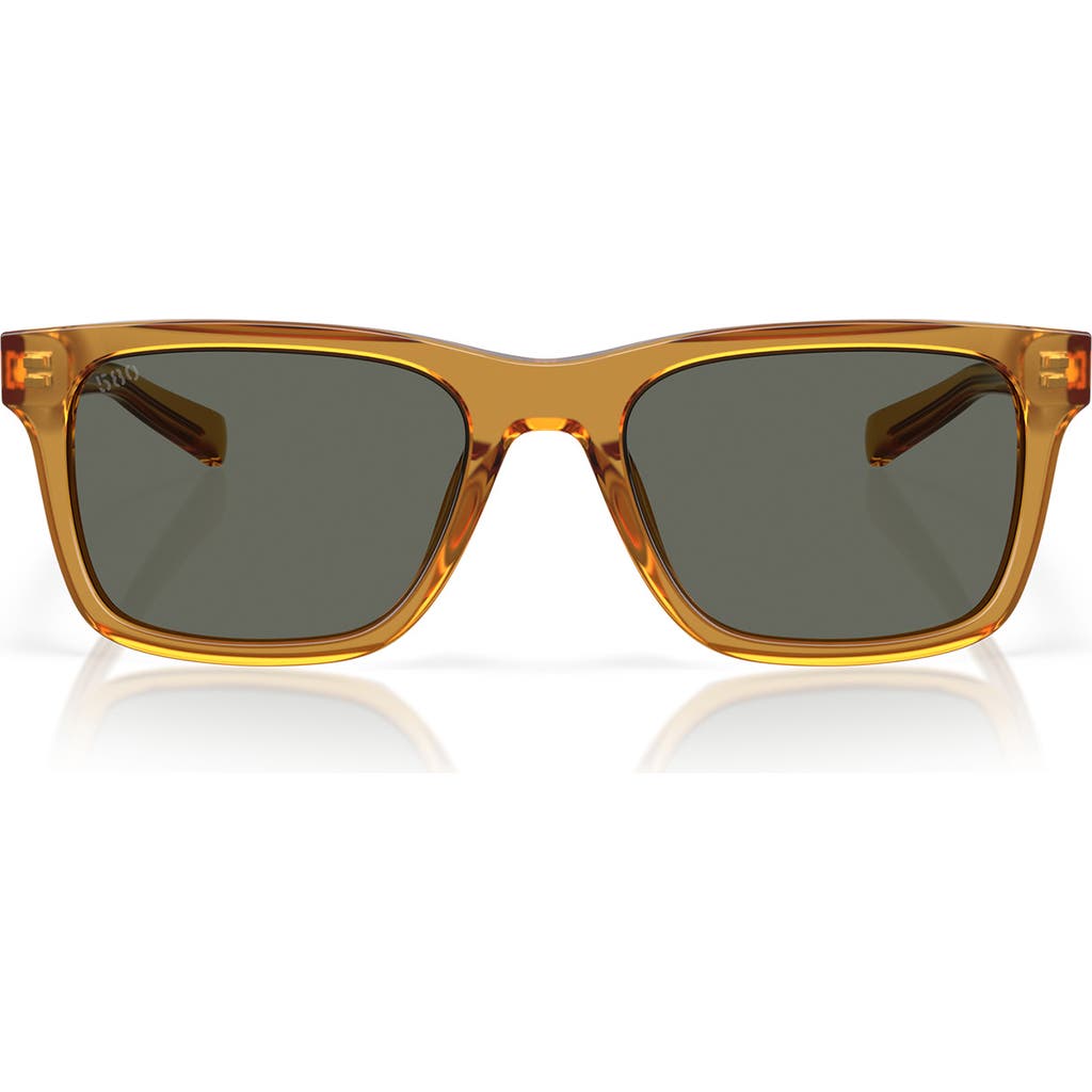 Costa Del Mar Tybee 55mm Polarized Rectangular Sunglasses In Gold