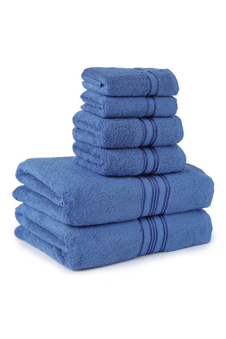 6-Piece Cotton Towel Set, Main, color, BLUE