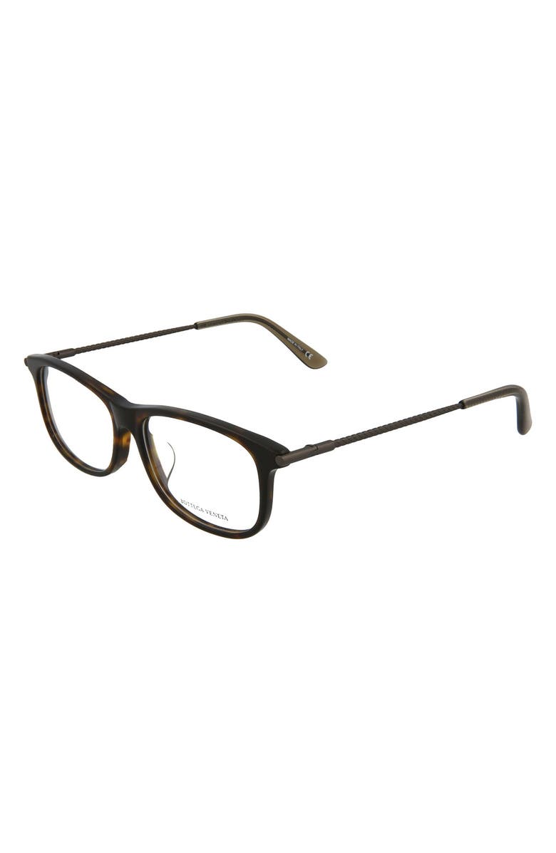 Bottega Veneta 54mm Square Optical Frames, Alternate, color,