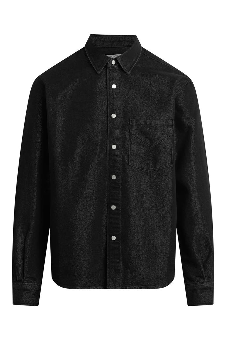 Snap-Up Denim Overshirt, Alternate, color, STARGAZER
